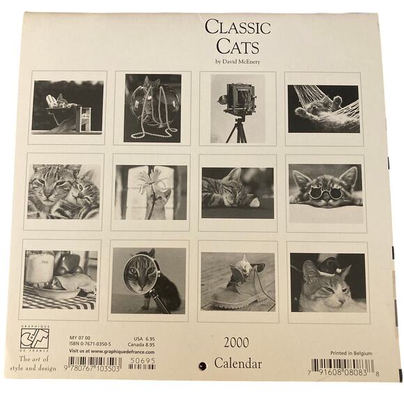 Classic Cats by David McEnery Mini Calendar ISBN #0767103505 (2000) - Picture 2 of 3
